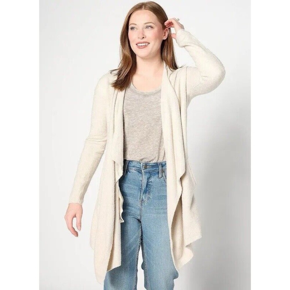 Barefoot Dreams CozyChic Lite Island WrapCardigan, Size XXS/XS, Bisque Msrp $125